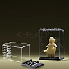 Transparent Plastic Minifigures Display Case ODIS-WH0043-25-4