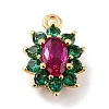 Eco-Friendly Brass Micro Pave Cubic Zirconia Charms ZIRC-C027-12G-02-RS-1