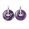 Natural Amethyst Pendants G-F640-D03-1
