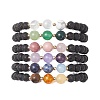 Natural & Synthetic Mixed Gemstone Beads Stretch Bracelets for Women BJEW-JB13202-3