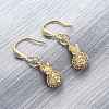 Brass Micro Pave Clear Cubic Zirconia Dangle Earrings EJEW-F362-14G-2