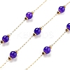 Handmade Round Dyed Natural Malaysia Jade Beaded Chains CHS-P019-08G-H-1