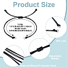 20Pcs Black Waxed Polyester Cord Braided Bracelet Making AJEW-YW00002-01-3