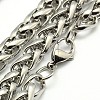 Fashionable 304 Stainless Steel Wheat Chain Necklaces STAS-A028-N003P-2
