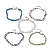 Natural Gemstone Beads Anklets AJEW-AN00583-1