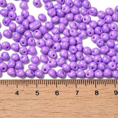 6/0 Opaque Baking Paint Glass Seed Beads SEED-M012-02A-11-1