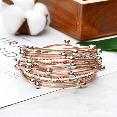 PU Leather Multi-layered Bracelets WG13214-05-1