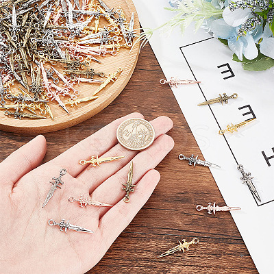 150Pcs 5 Colors Alloy Pendants FIND-GL0001-30-1