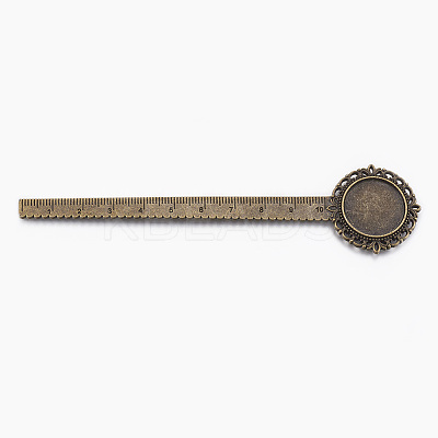 Tibetan Style Alloy Cabochon Setting PALLOY-E449-08AB-1
