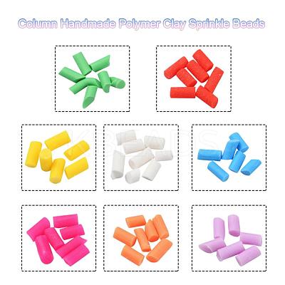 8000Pcs 8 Colors Handmade Polymer Clay Sprinkle Beads CLAY-YW0001-13A-1