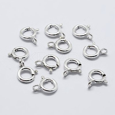 925 Sterling Silver Spring Ring Clasps STER-K167-076D-S-1