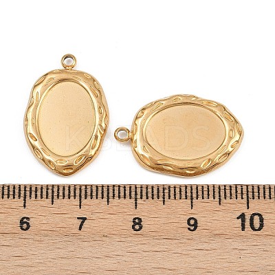 304 Stainless Steel Pendant Cabochon Settings X-STAS-L303-30G-1