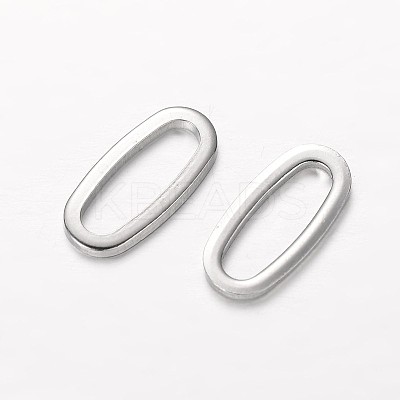 Tarnish Resistant 201 Stainless Steel Link Rings STAS-G141-09P-1