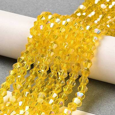 Transparent Electroplate Glass Beads Strands LS-EGLA-A039-T6mm-B22-1