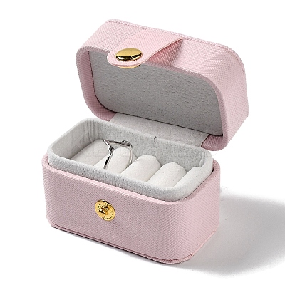 Rectangle PU Leather Jewelry Ring Storage Boxes CON-K002-06B-1