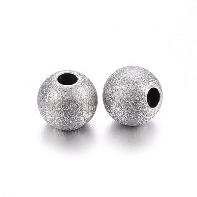 Tarnish Resistant 304 Stainless Steel Textured Beads STAS-F174-32P-1