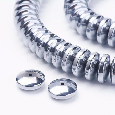 Electroplate Non-Magnetic Synthetic Hematite Beads Strands G-F510-03P-1