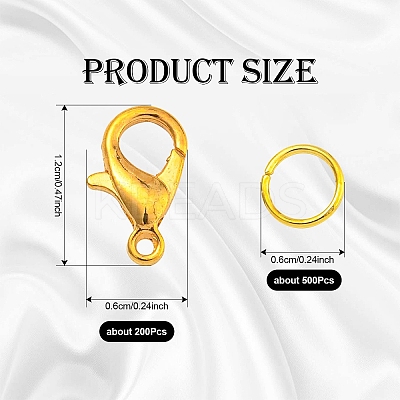 200Pcs Zinc Alloy Lobster Claw Clasps DIY-YW0010-30-1