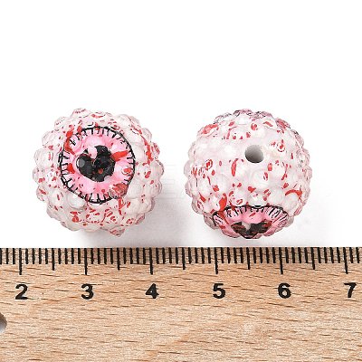 Round Resin Rhinestone Beads OACR-Z035-01B-1