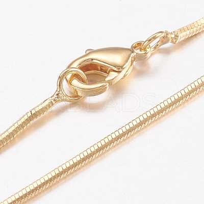 Brass Snake Chain Necklaces X-MAK-L009-01G-1