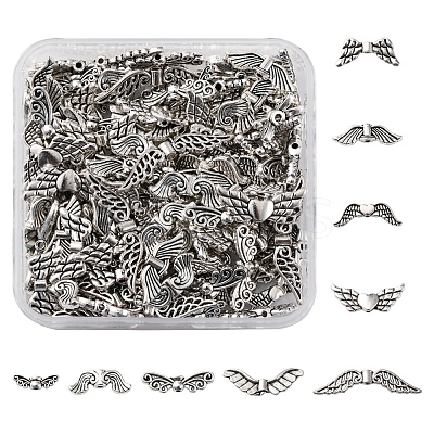 150Pcs 9 Styles Tibetan Style Alloy Beads FIND-FS0003-77-1