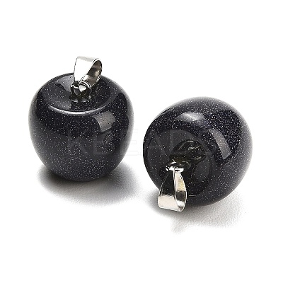 Synthetic Blue Goldstone Pendants GG-K002-15G-1