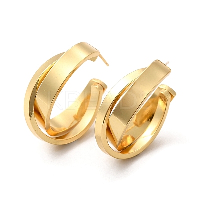 Rack Plating Brass Ear Studs EJEW-P226-10G-1