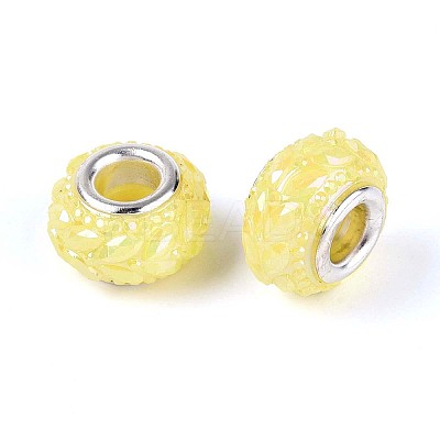 Opaque Resin European Beads LS-RESI-T057-29L-1