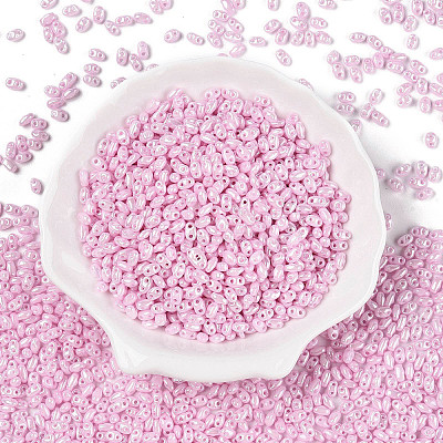 Opaque Colours Luster Glass Seed Beads SEED-T006-02F-1