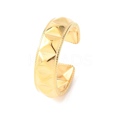304 Stainless Steel Open Cuff Rings for Women RJEW-K309-23G-1