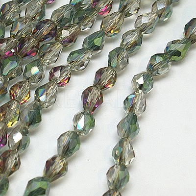 Electroplate Glass Bead Strands EGLA-E010-8x12mm-H04-1
