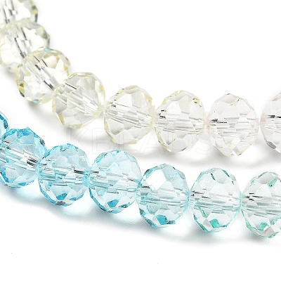 Transparent Painted Glass Beads Strands LS-DGLA-A034-T8mm-A21-1