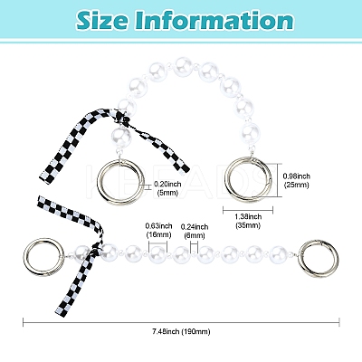 Plastic Beads Phone Case Beaded Chain AJEW-CJ00006-1