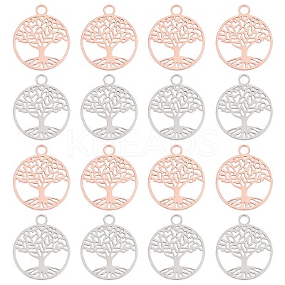 Brass Filigree Pendants KK-OC0001-10-1