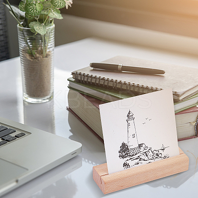 8Pcs 2 Color Wooden Card Holders Base AJEW-GA0003-66-1