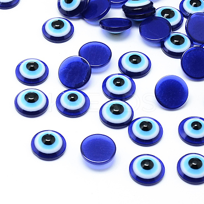 Resin Evil Eye Cabochons X-CRES-S612-8mm-1