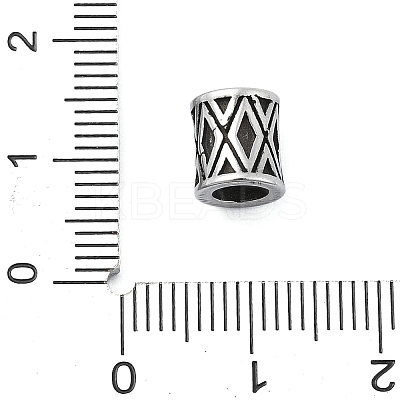 304 Stainless Steel European Beads STAS-H219-01AS-1