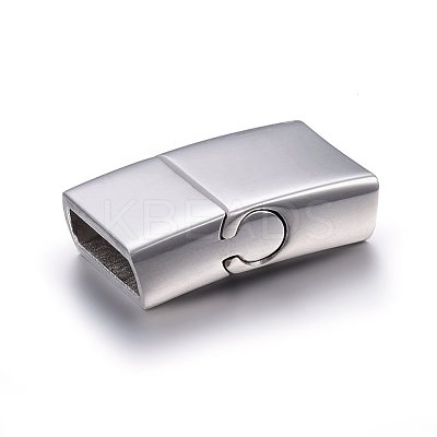 Tarnish Resistant 304 Stainless Steel Magnetic Clasps with Glue-in Ends STAS-E440-49P-1