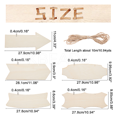 Wooden Ornaments WOOD-WH0107-32-1