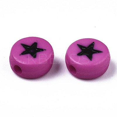 Opaque Acrylic Beads LS-MACR-N008-32B-1