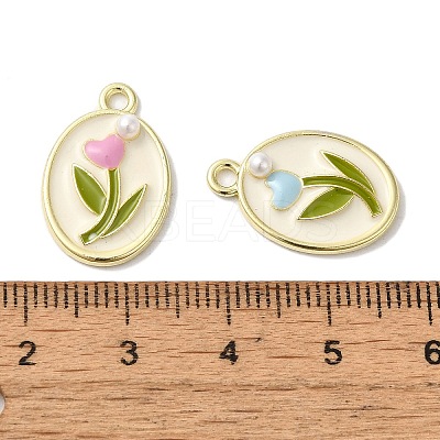 Rack Plating Alloy Enamel Pendants FIND-I039-033G-1