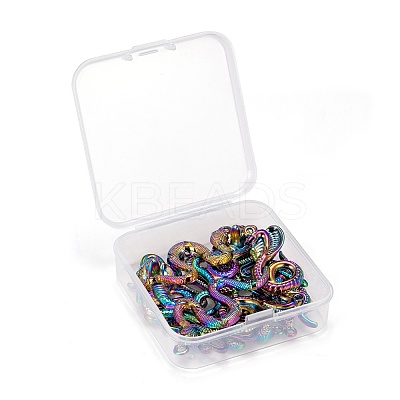 16Pcs 8 Style Rainbow Color Alloy Pendants FIND-LS0001-17MC-1