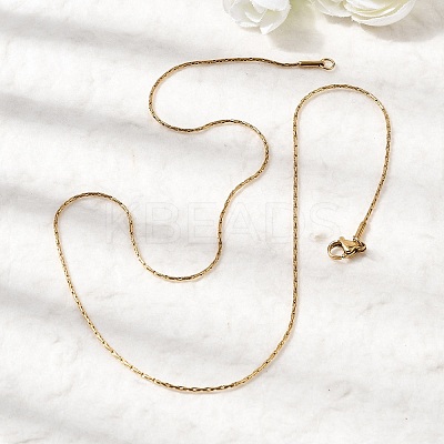 304 Stainless Steel Boston Chain Necklaces STAS-O053-16G-1