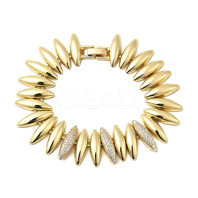 Brass Link Chain Bracelets for Women BJEW-H630-10G-1
