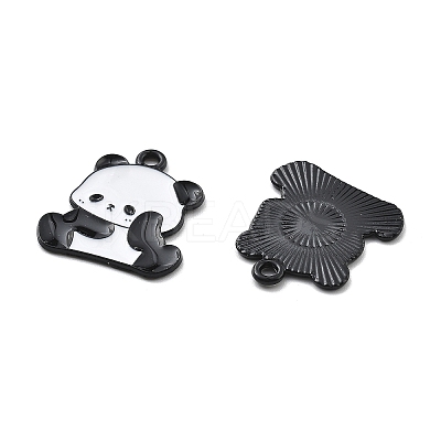 Panda Theme Alloy Enamel Pendants ENAM-F150-01-1