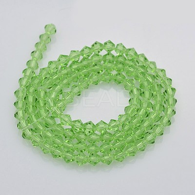 Faceted Bicone Glass Beads Strands X-EGLA-P017-4mm-01-1