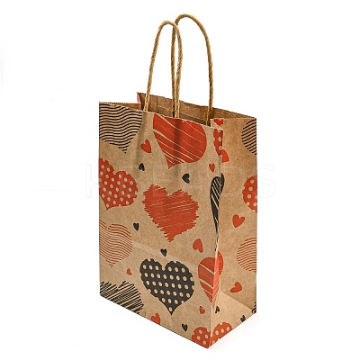 Valentine's Day Rectangle Paper Gift Bags ABAG-C006-01A-1