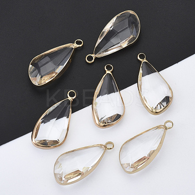 Transparent Glass Pendants GLAA-N038-10-1