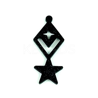 DIY Rhombus with Star Pendant Silicone Molds DIY-I099-06-1