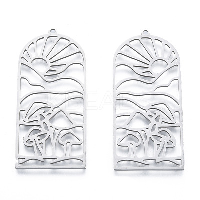 Non-Tarnish 201 Stainless Steel Pendants STAS-N090-LA959-1-1
